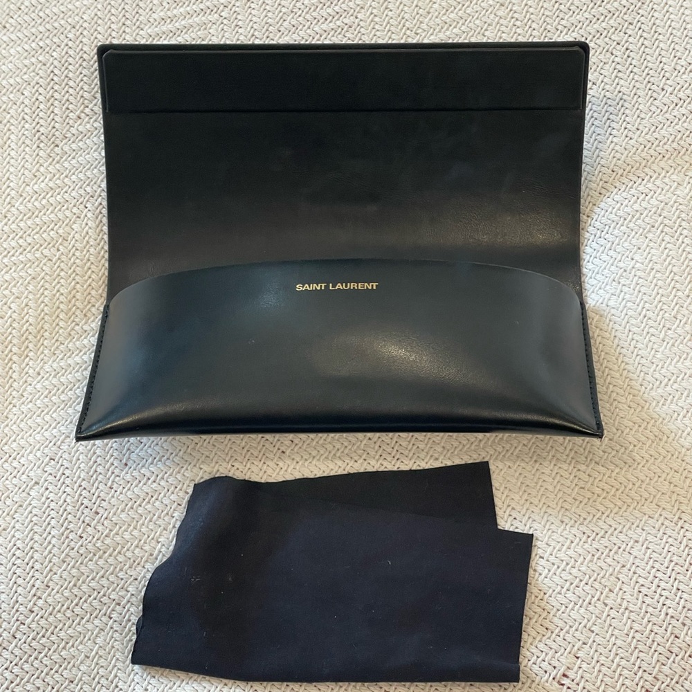 Saint Laurent Leather Sunglasses Case